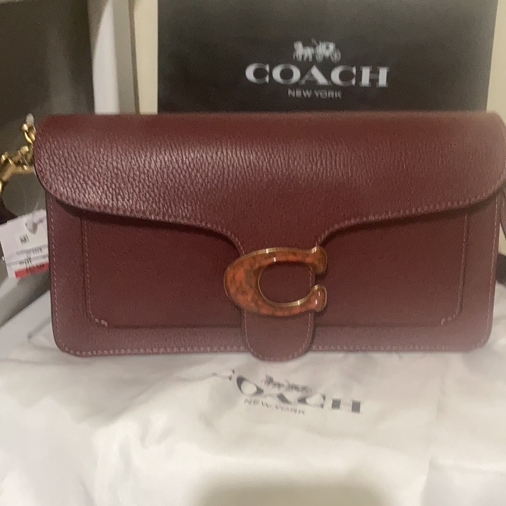 Coach Tabby leather shoulder bag 26 Wine - Picture 8 of 16